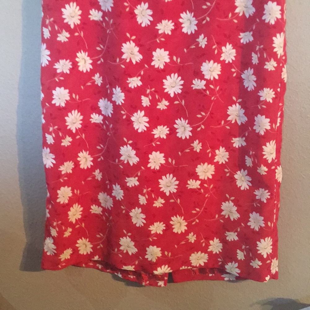 Red White Christopher and Banks Size 10 Maxi Skirt - Picture 3 of 4